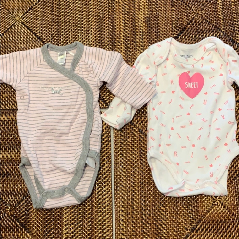 Petit lem long sleeve onesie set of 2
